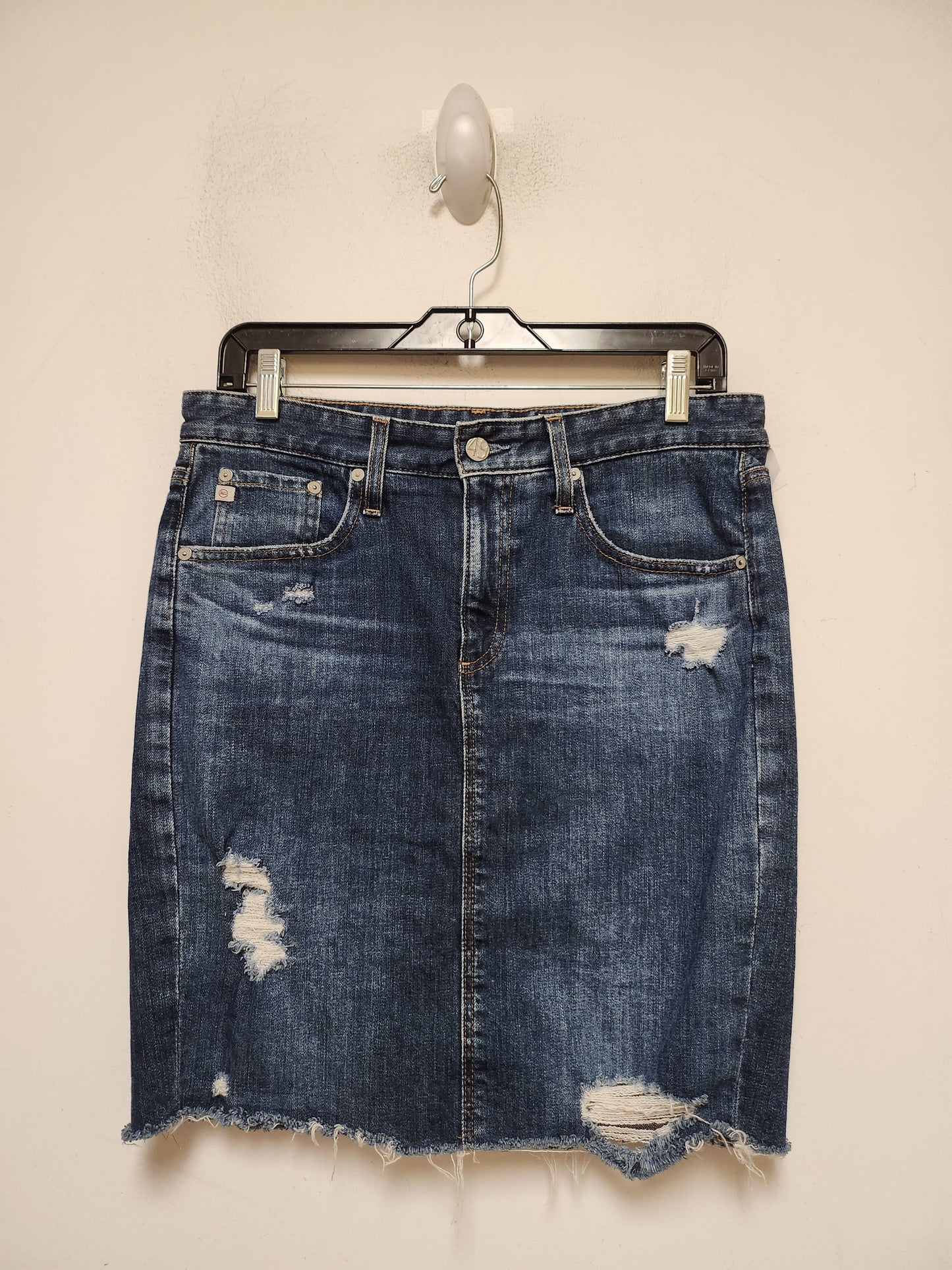 Blue Denim Skirt Mini & Short Adriano Goldschmied, Size 6