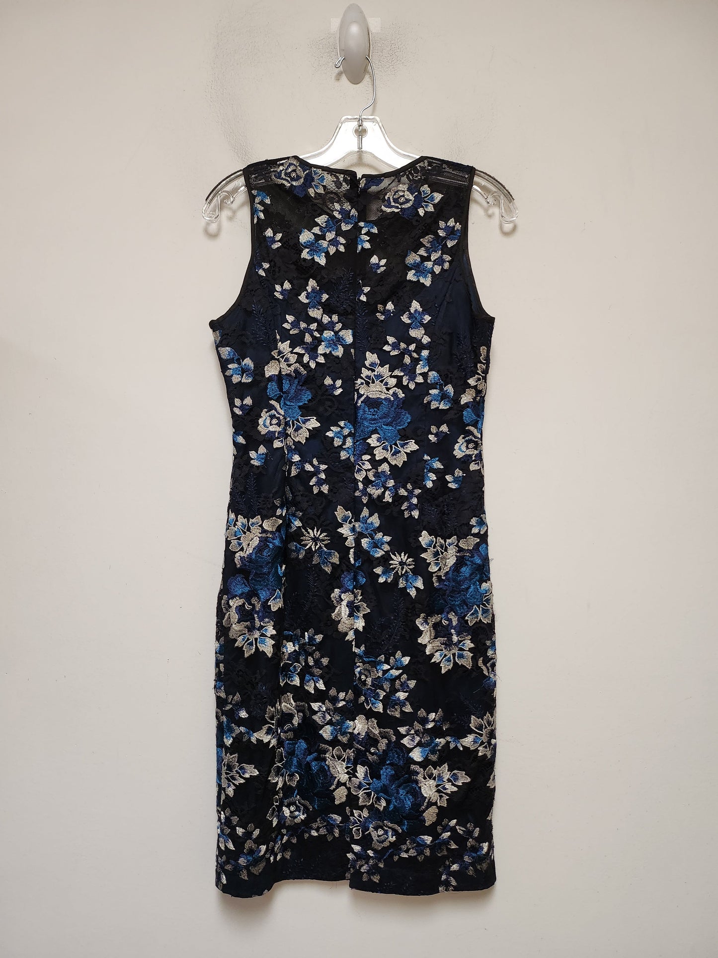 Black & Blue Dress Casual Midi White House Black Market, Size Xs