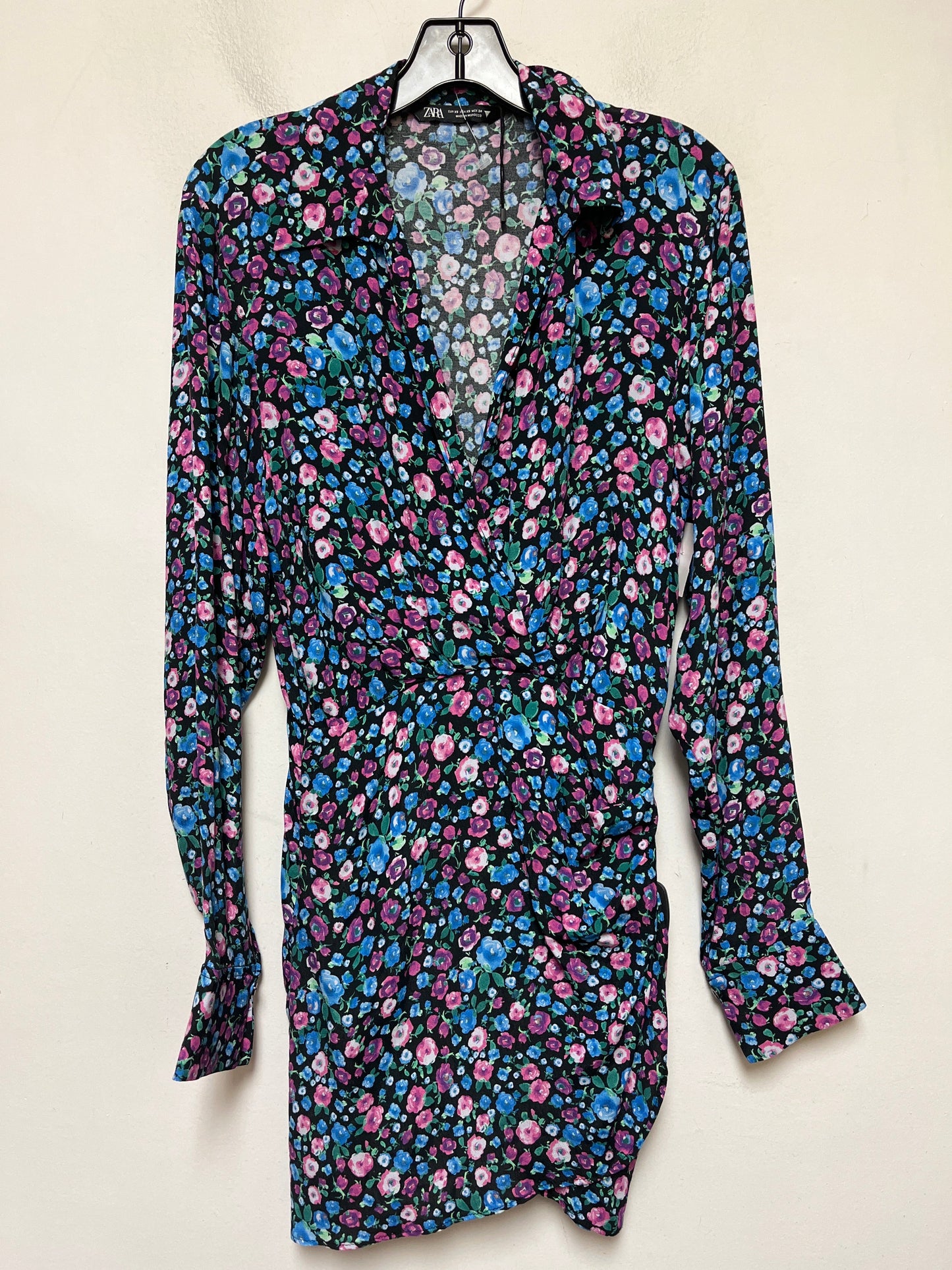 Floral Print Dress Casual Short Zara, Size Xs