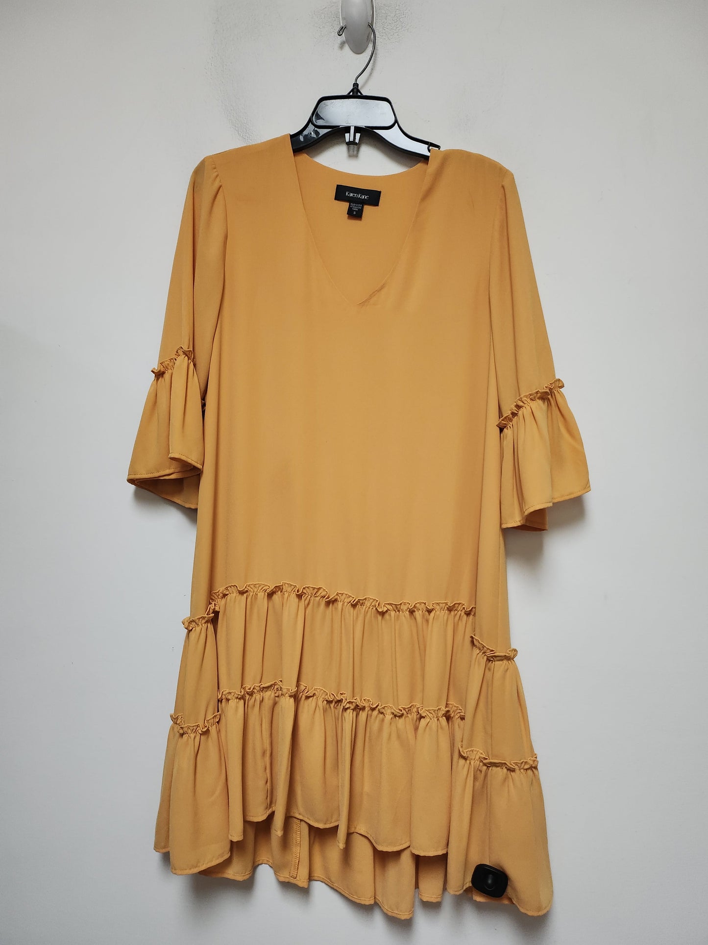 Yellow Dress Casual Midi Karen Kane, Size S