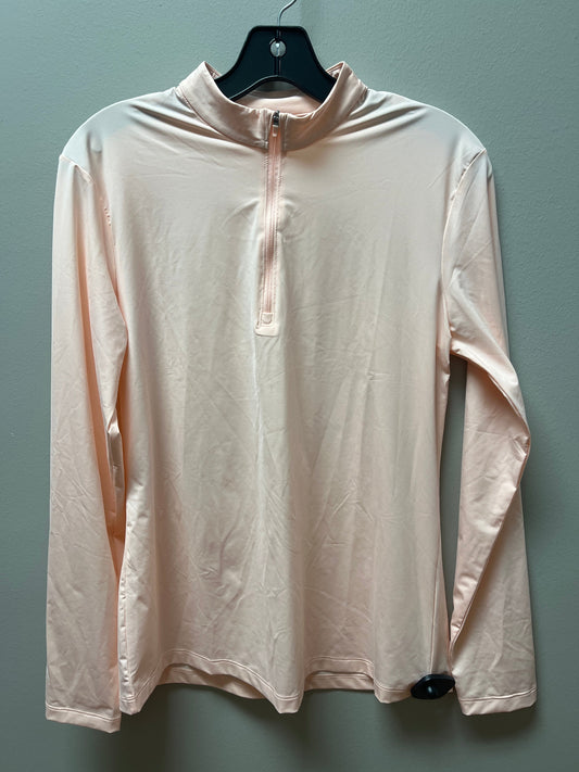 Peach Athletic Top Long Sleeve Crewneck Nike Apparel, Size M