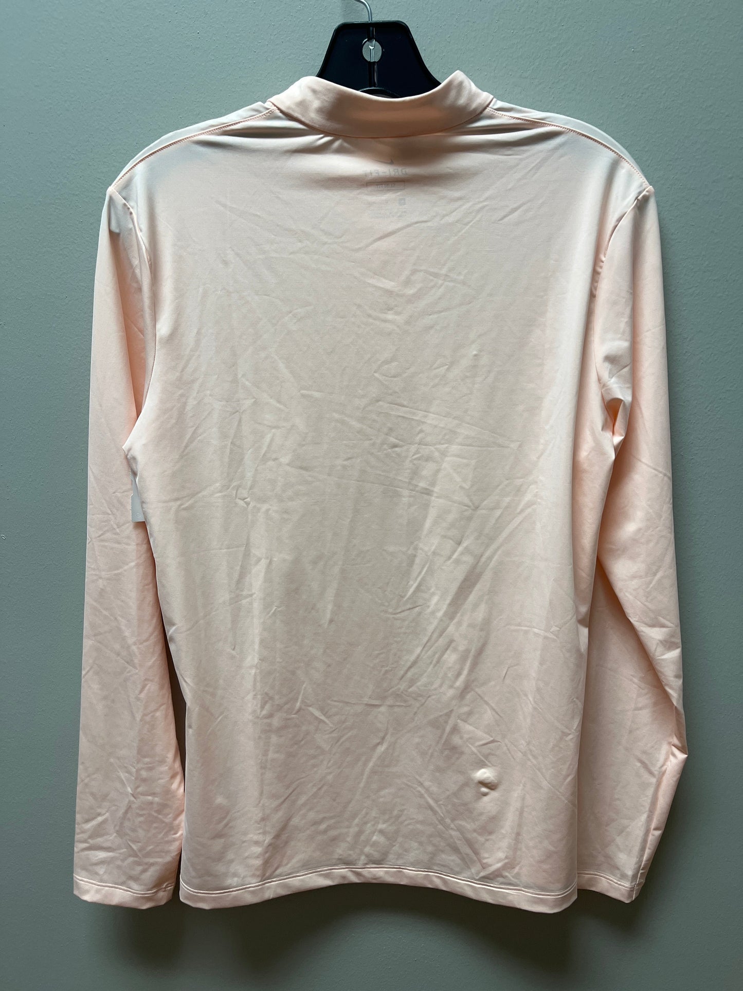 Peach Athletic Top Long Sleeve Crewneck Nike Apparel, Size M