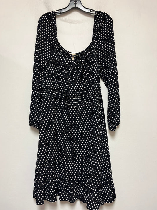 Polkadot Pattern Dress Casual Short Michael By Michael Kors, Size 1x