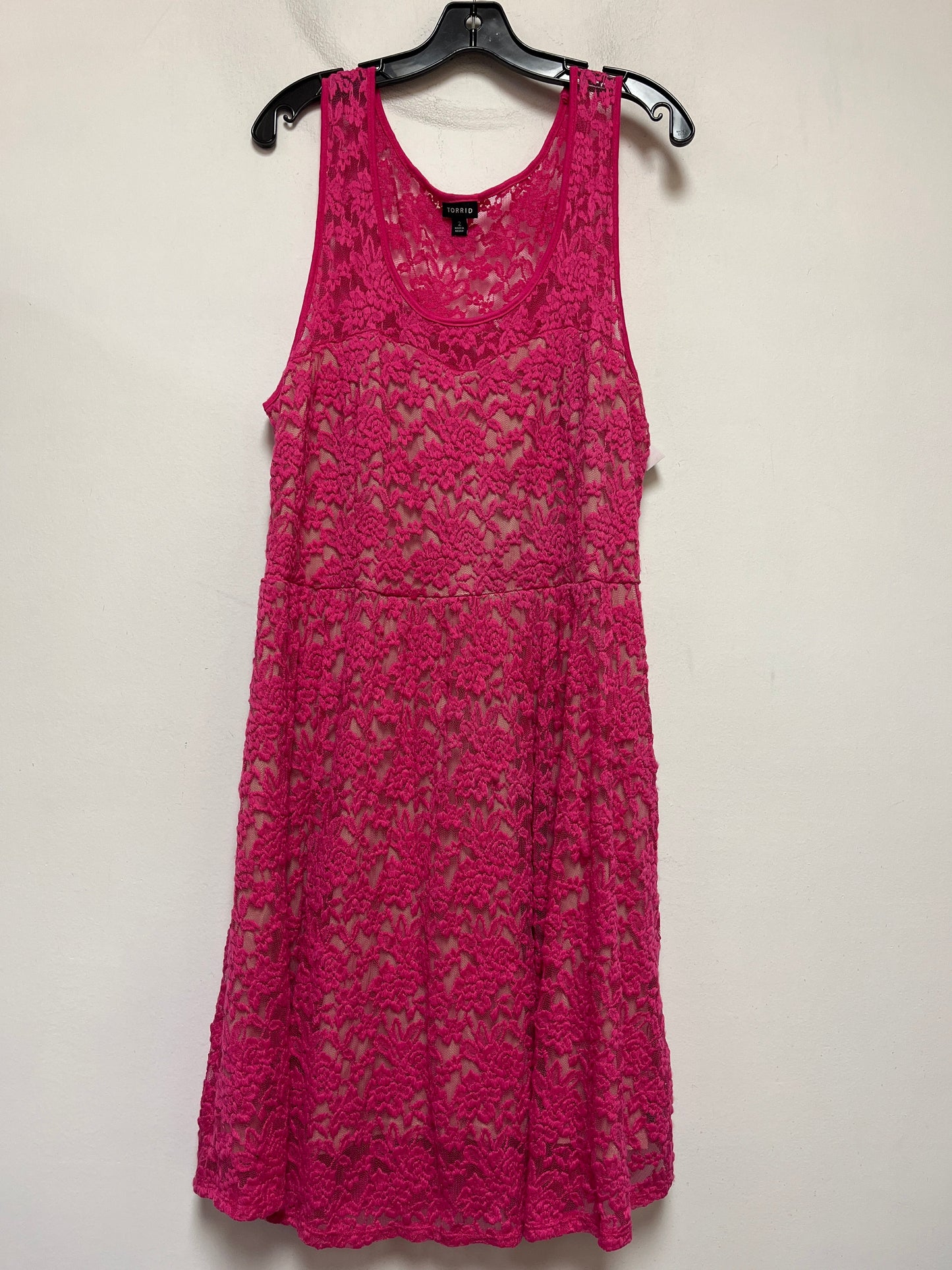 Pink Dress Casual Midi Torrid, Size 2x