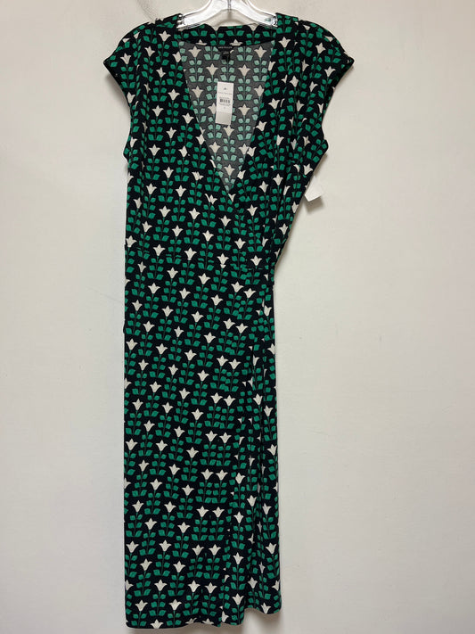 Black & Green Dress Casual Midi Ann Taylor, Size S