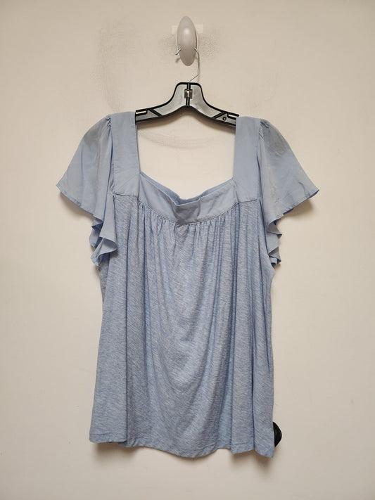 Top Short Sleeve By Vince Camuto In Blue, Size: Xl