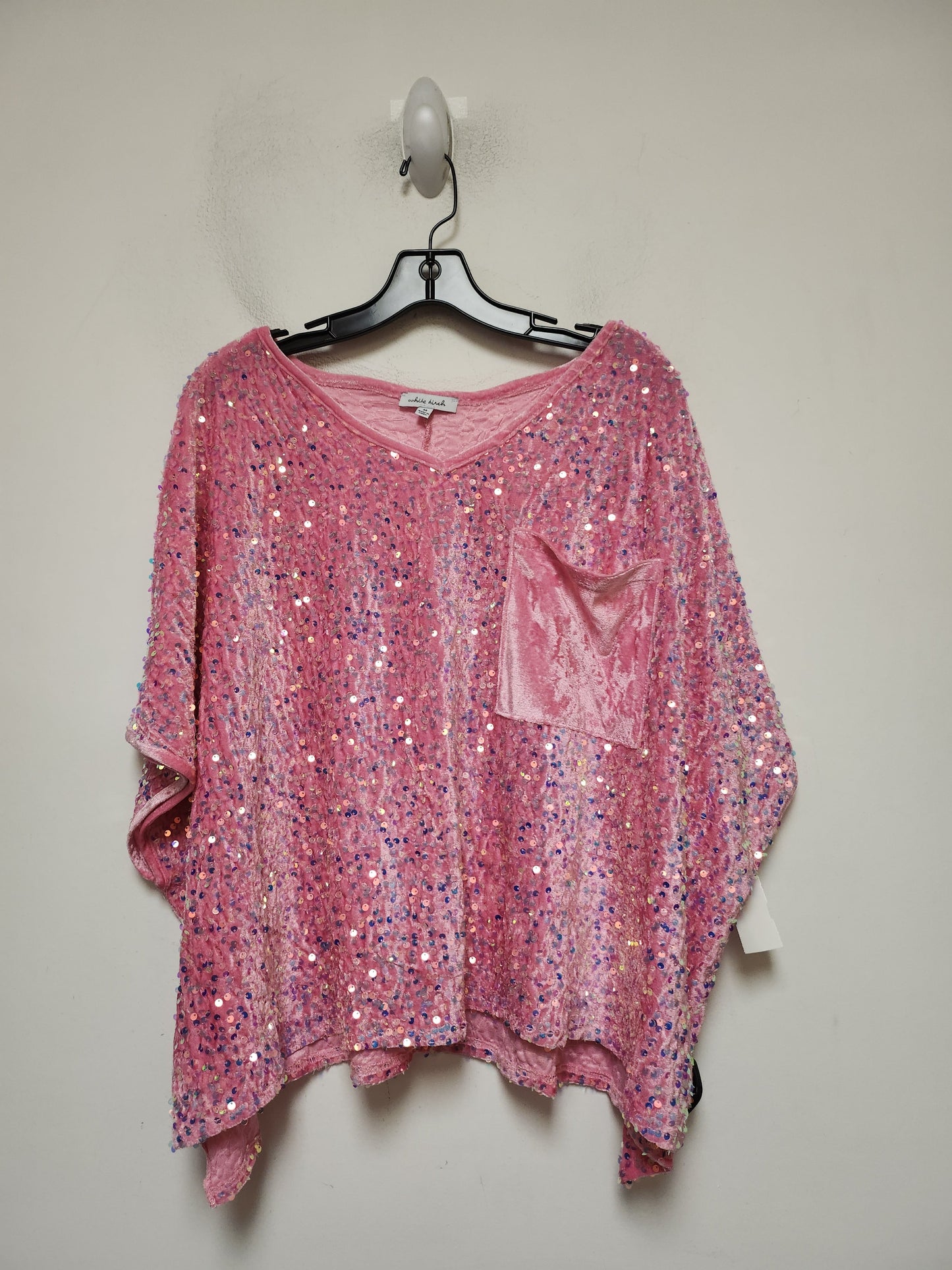 Top Short Sleeve By White Birch In Pink, Size: M