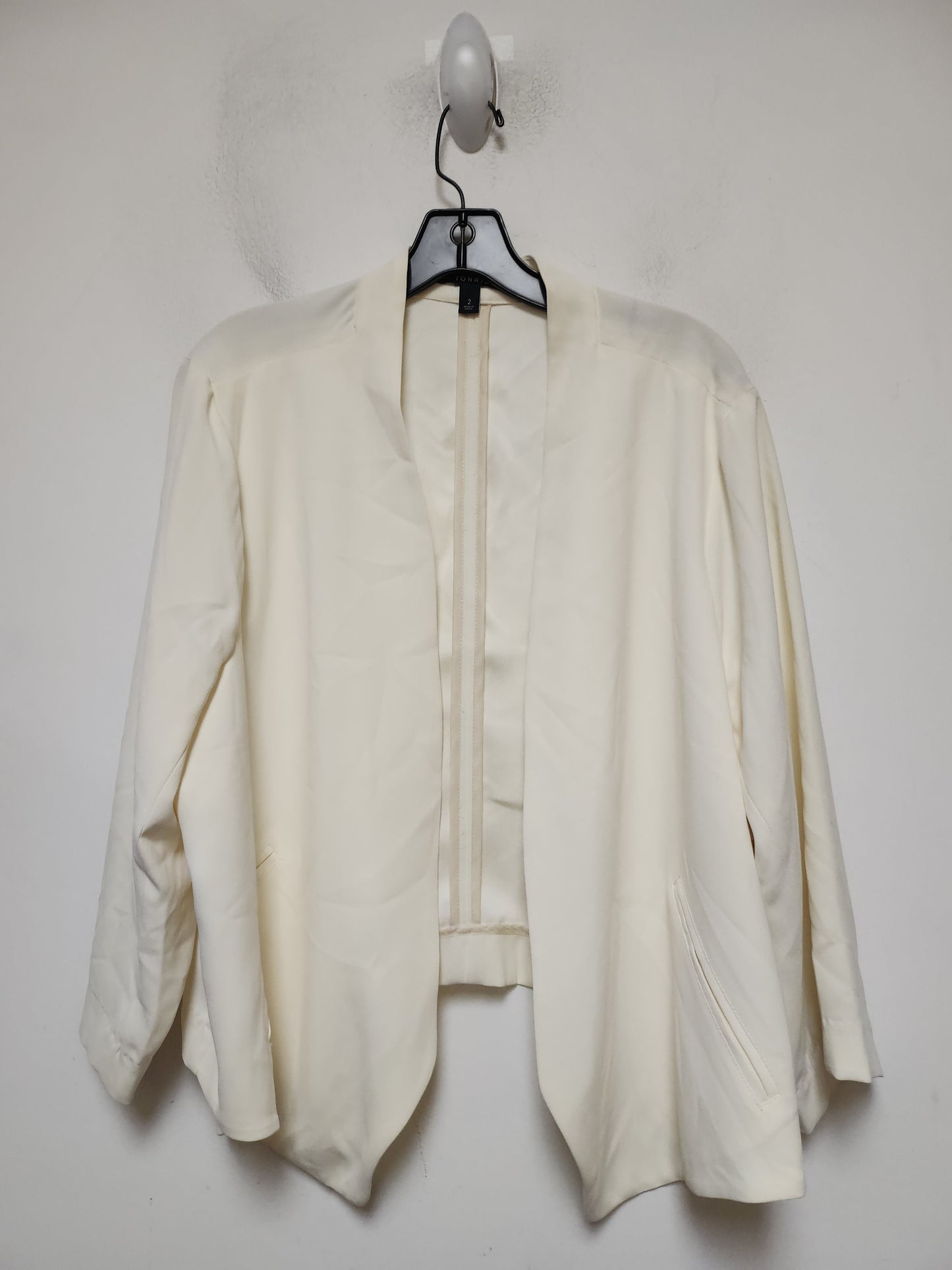 Blazer By Torrid In Cream, Size: 2x