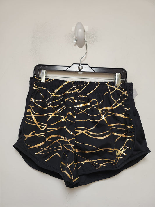 Athletic Shorts By Nike Apparel In Black & Gold, Size: L