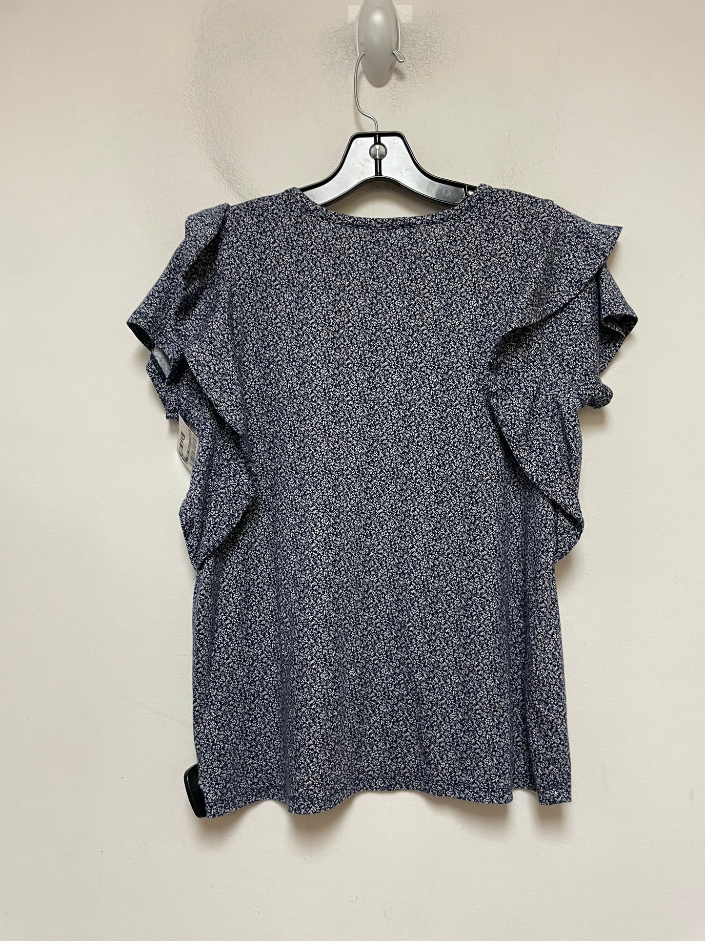 Top Short Sleeve By Michael By Michael Kors In Blue & White, Size: S