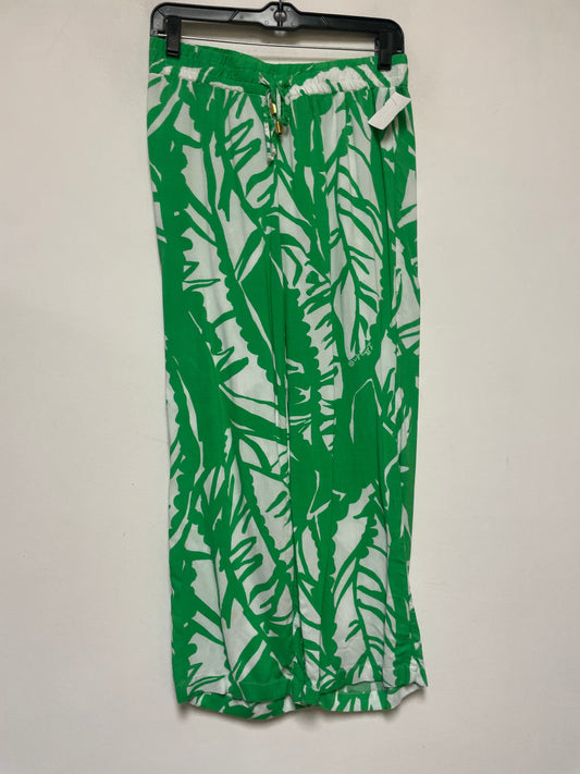 Pants Wide Leg By Lilly Pulitzer In Green & White, Size: 2