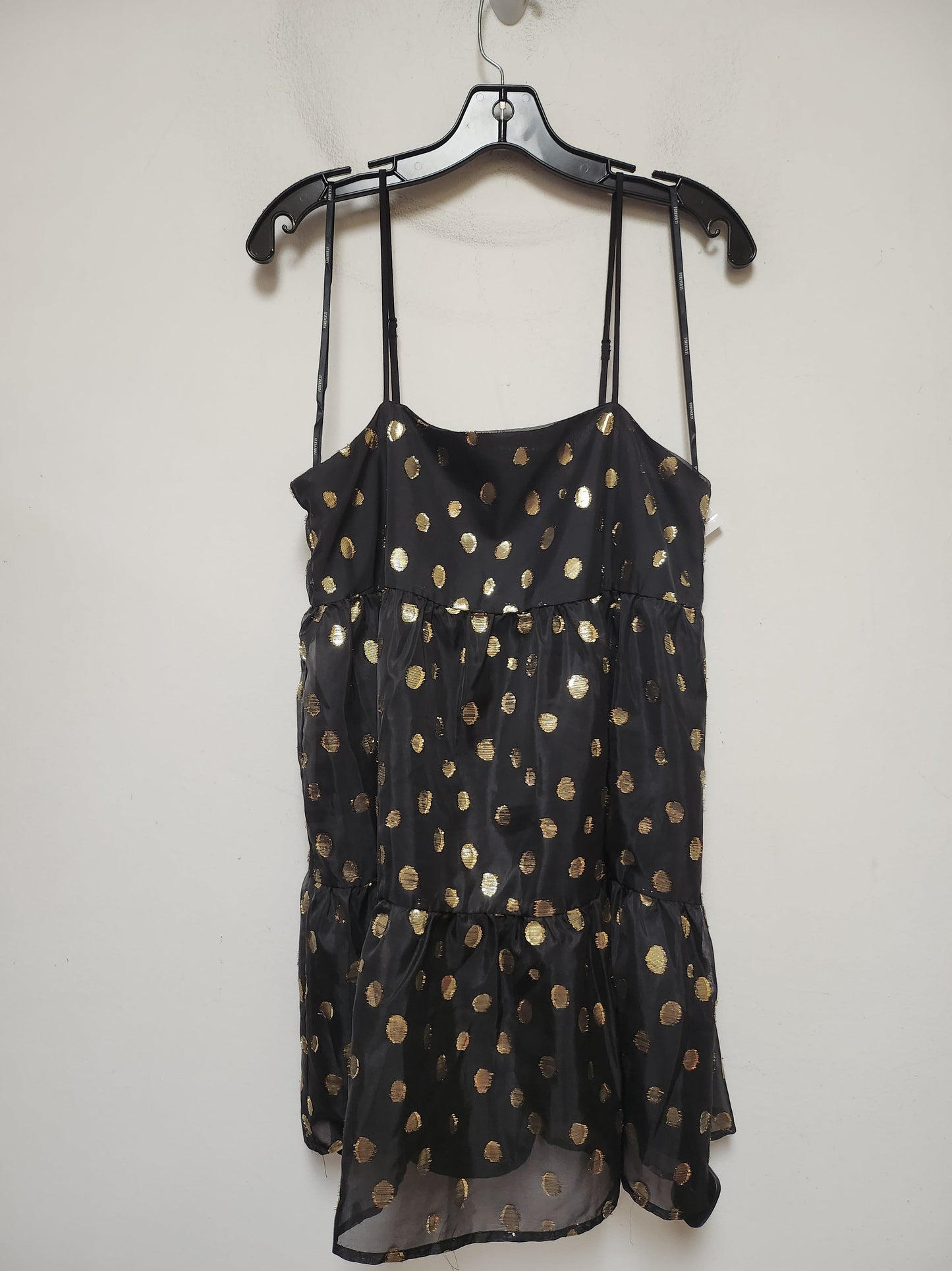 Dress Casual Short By Forever 21 In Black & Gold, Size: S