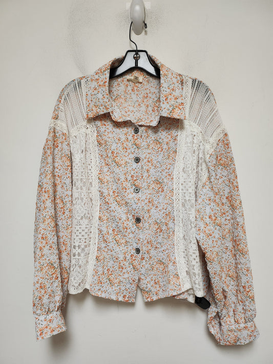 Top Long Sleeve By Pol In Floral Print, Size: L