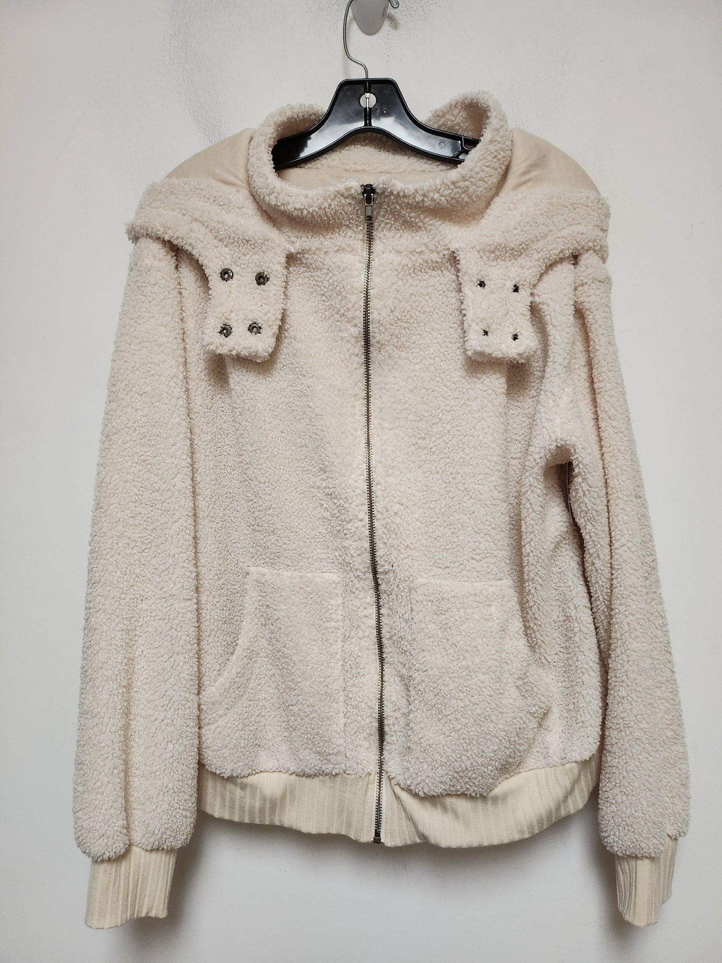 Jacket Faux Fur & Sherpa By Porridge In Cream, Size: L