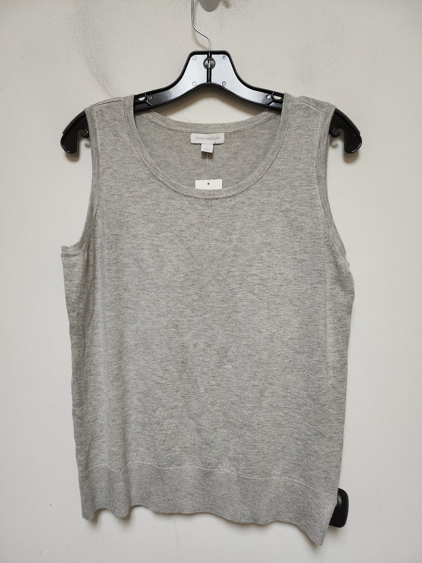 Tank Top By Charter Club In Grey, Size: S