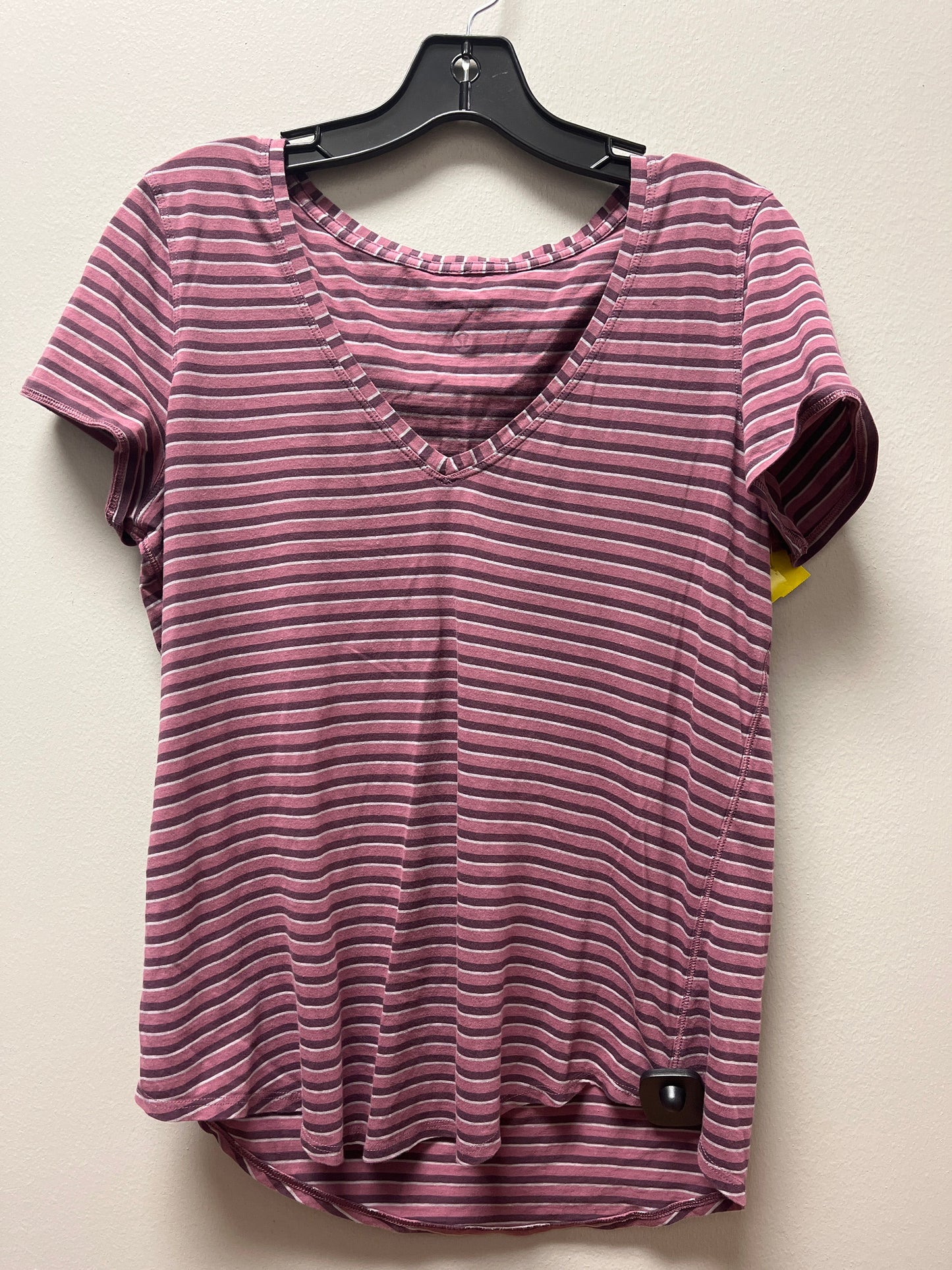 ATHLETIC TOP SS LULULEMON in STRIPED PATTERN, Size: M