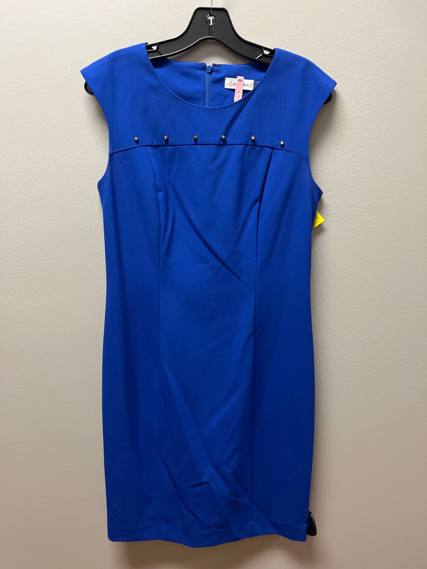 Dress Casual Midi By Calvin Klein In Blue, Size: S