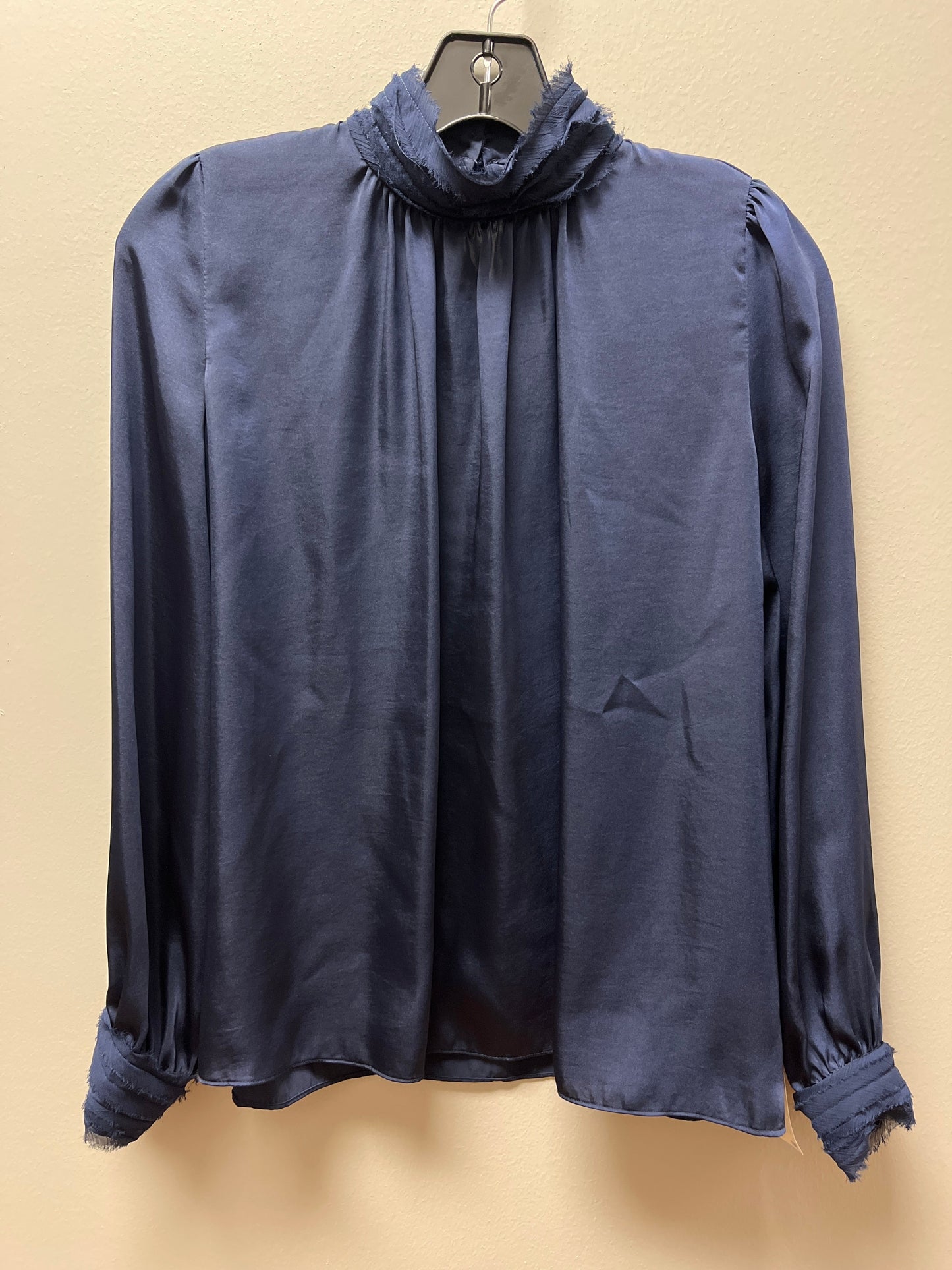 Top Long Sleeve By Zara Basic In Navy, Size: Xs