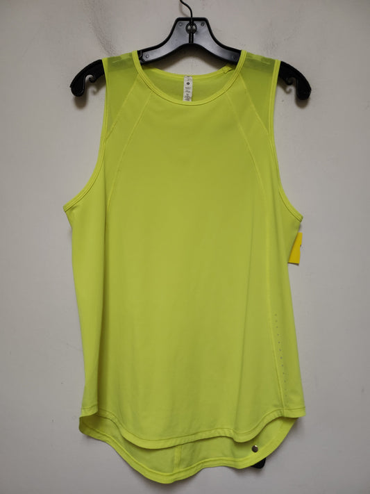 Athletic Tank Top By Lululemon In Green, Size: 10