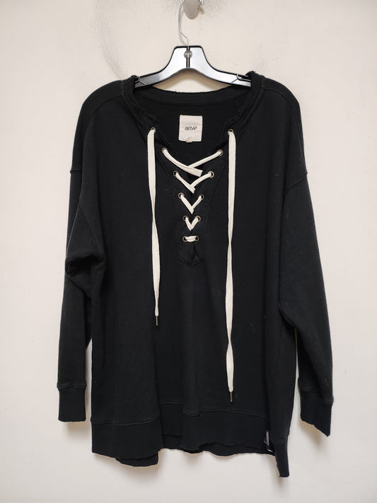 Sweatshirt Crewneck By Aerie In Black, Size: M