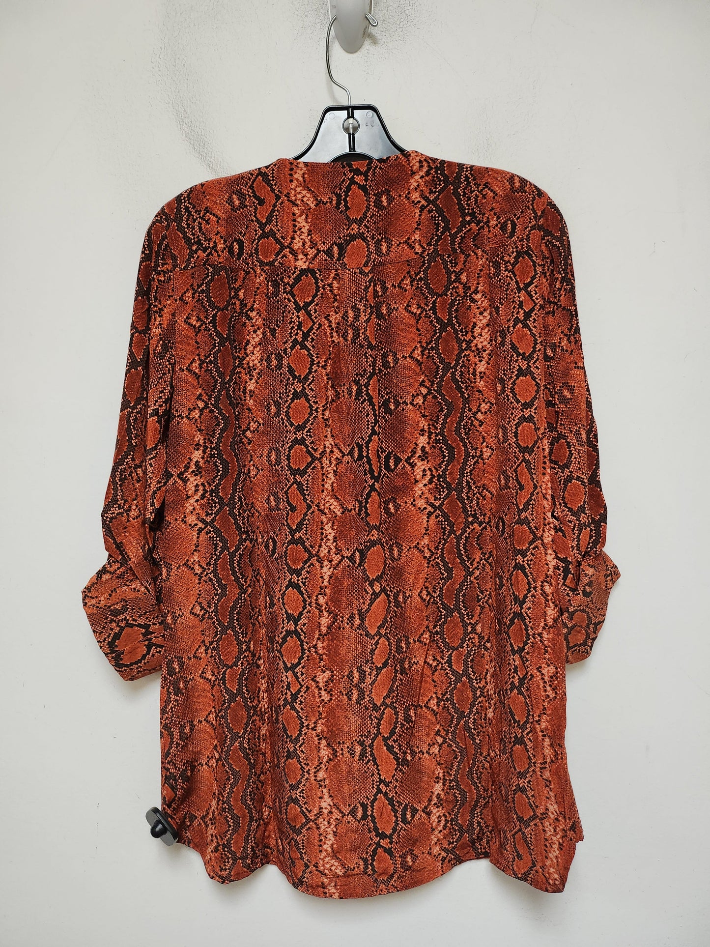 Top Long Sleeve By Michael By Michael Kors In Snakeskin Print, Size: S