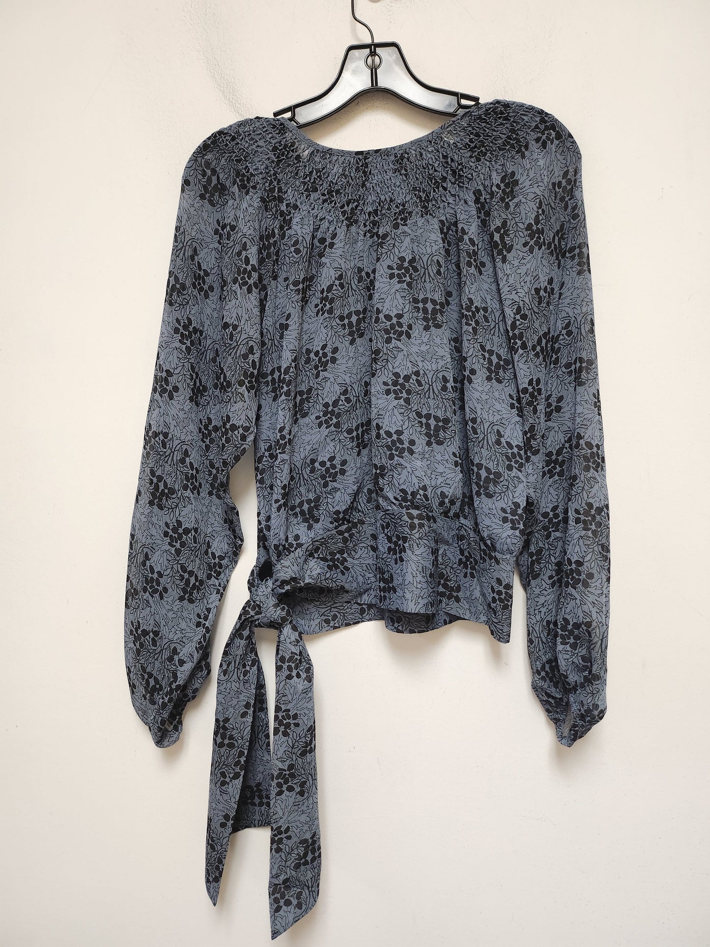 Top Long Sleeve By Michael By Michael Kors In Black & Blue, Size: S