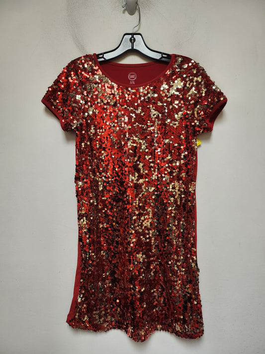 Dress Casual Short By Clothes Mentor In Gold & Red, Size: Xl