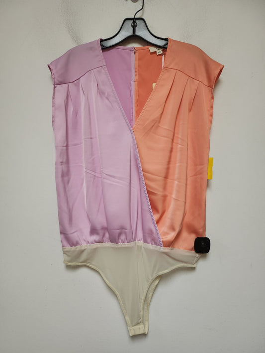 Bodysuit By Entro In Orange & Pink, Size: L