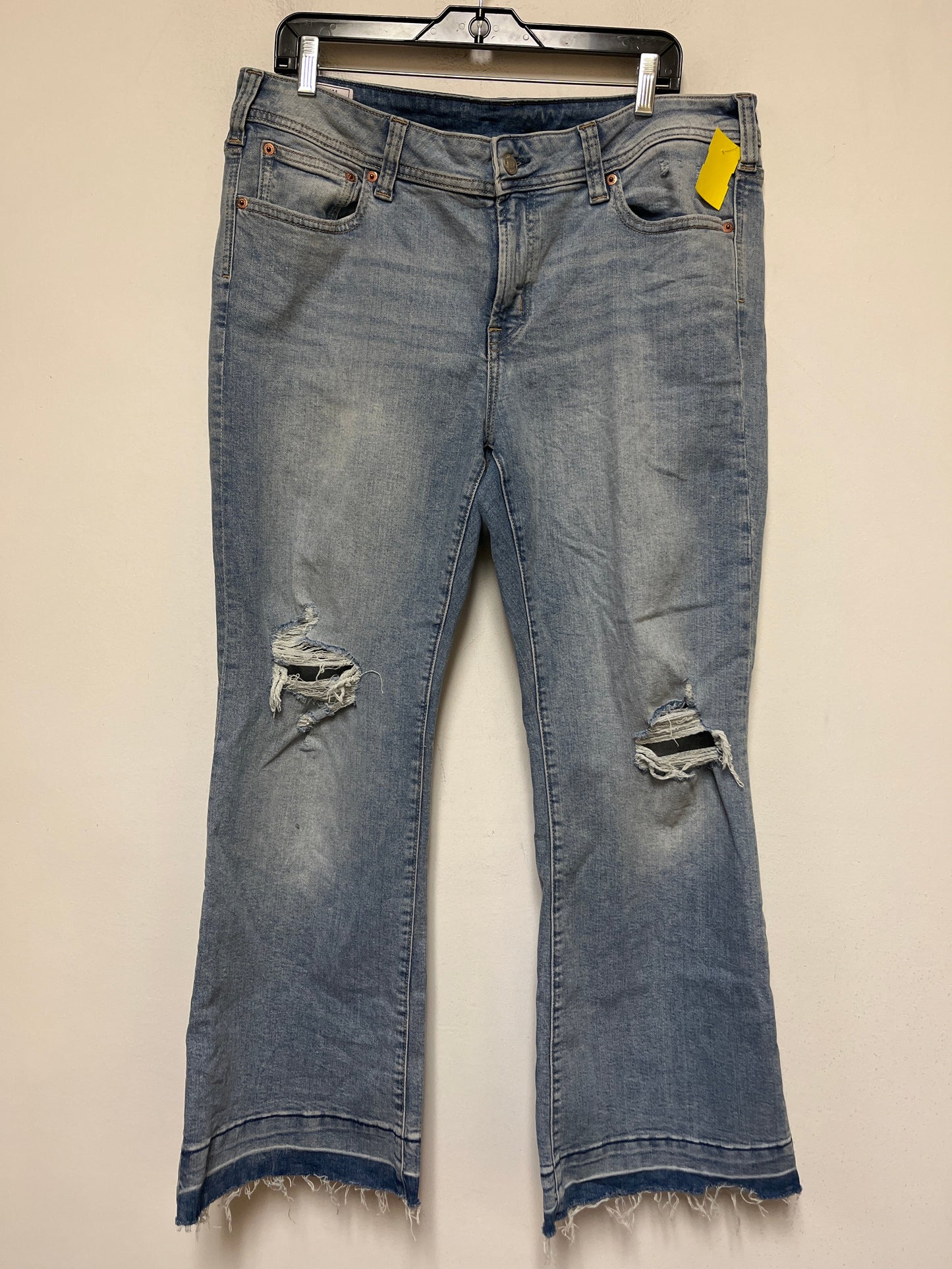 Jeans Straight By Gap In Blue Denim, Size: 16