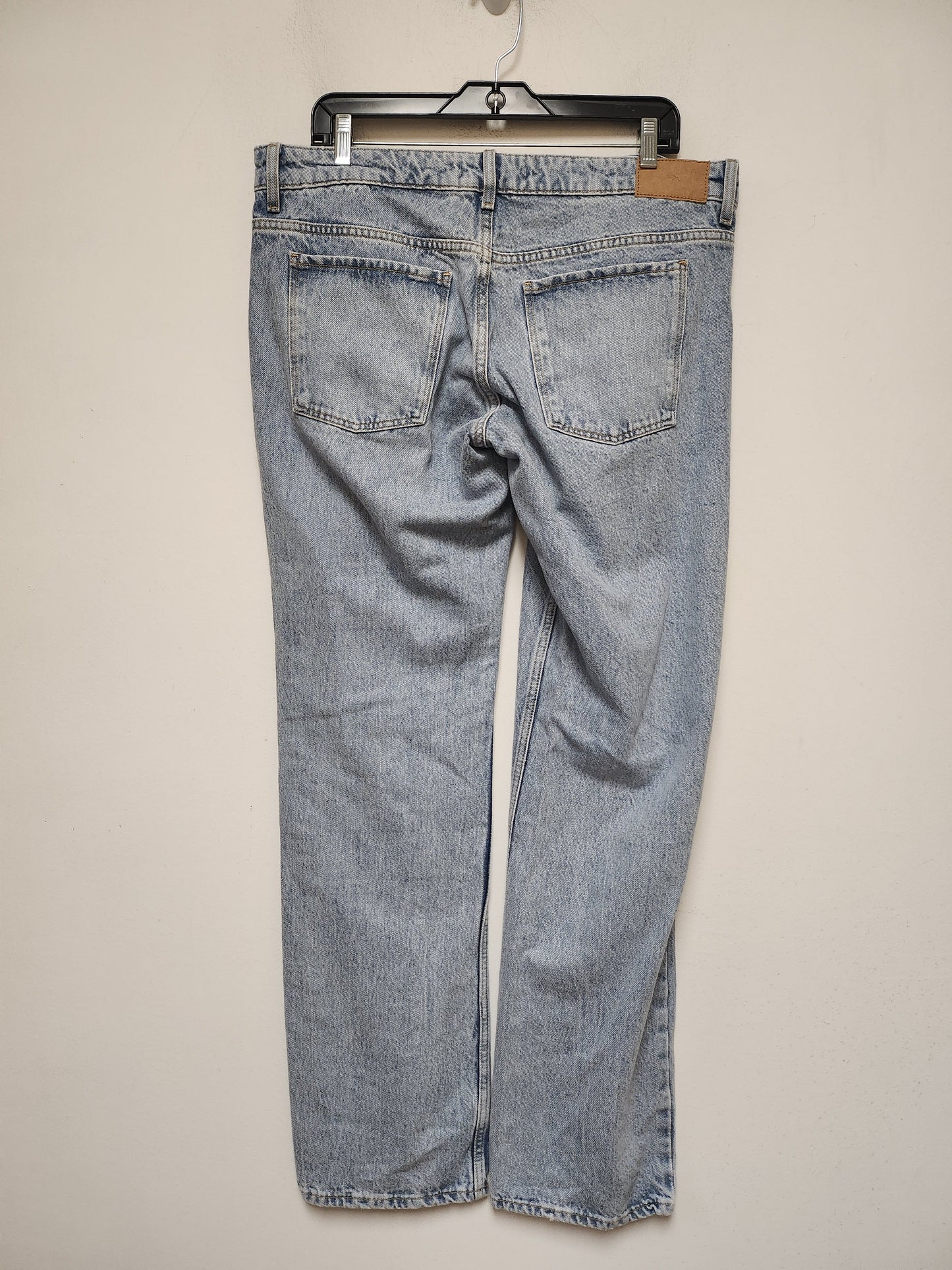 Jeans Straight By Zara In Blue Denim, Size: 10