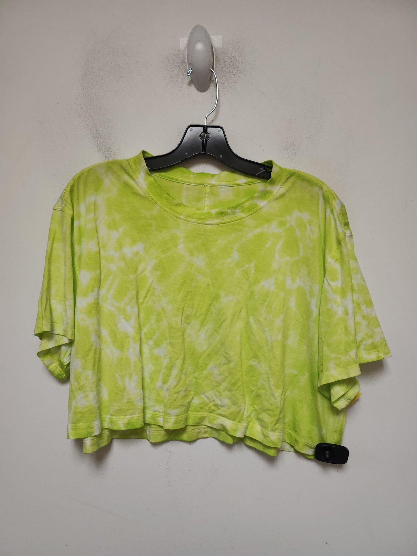 Athletic Top Short Sleeve By Lululemon In Green, Size: L