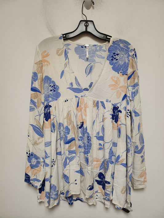 Top Long Sleeve By Free People In Floral Print, Size: S