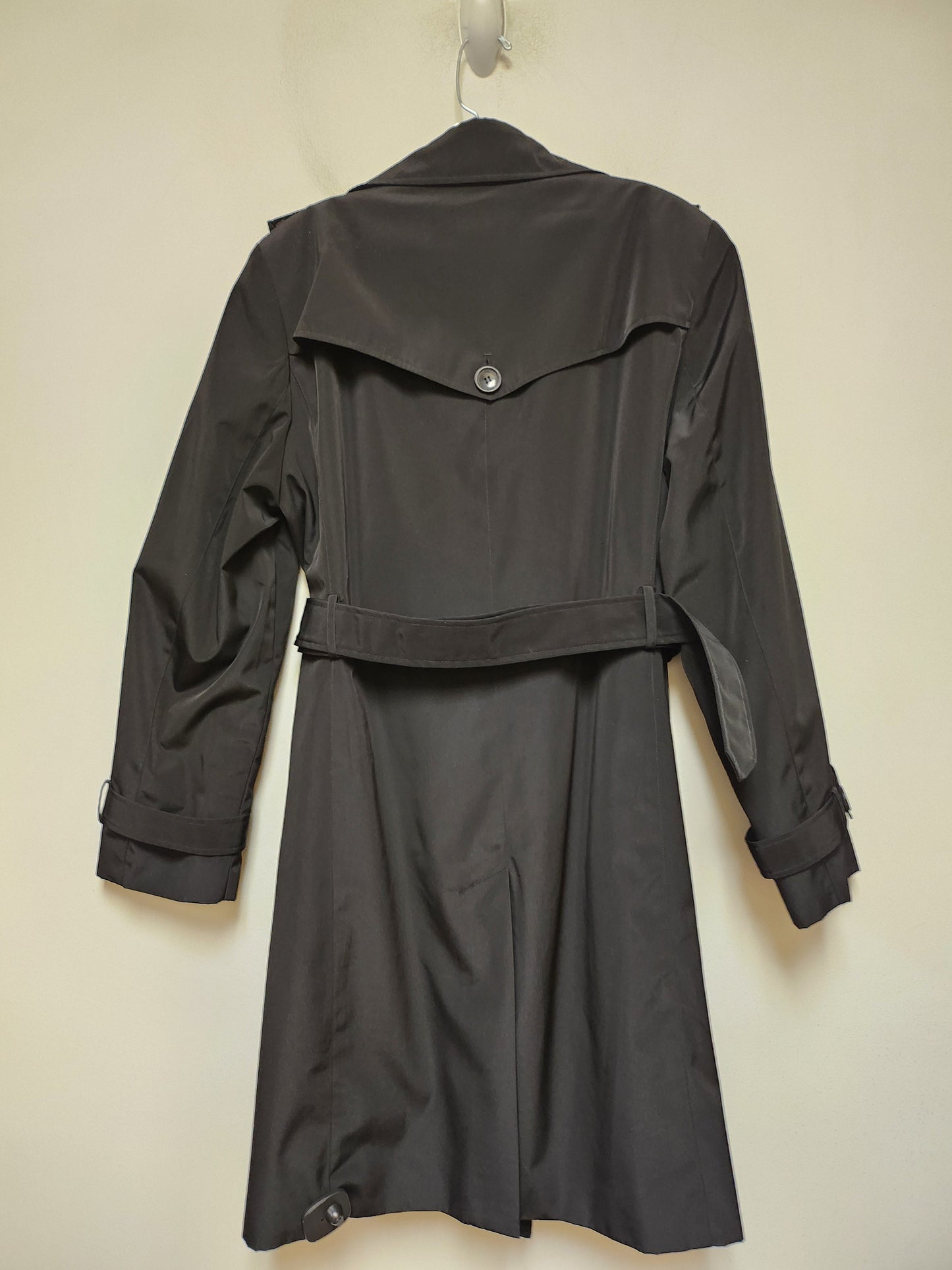 Coat Trench Coat By Calvin Klein In Black, Size: Xl