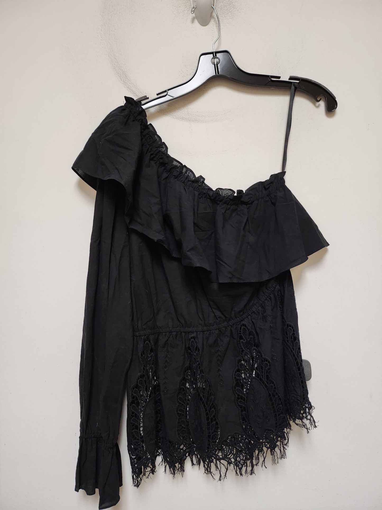 Top Long Sleeve By Bcbgmaxazria In Black, Size: M