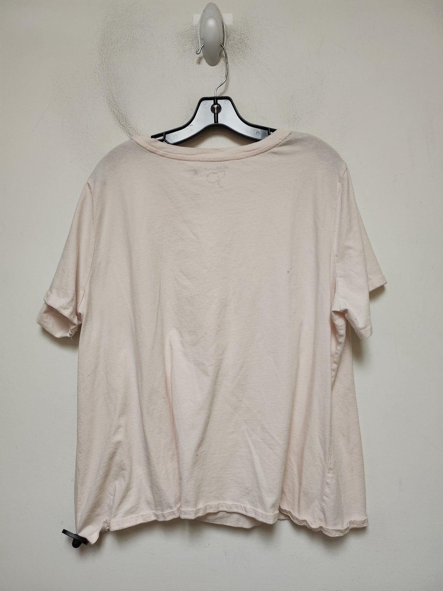 Top Short Sleeve Basic By Walt Disney In Pink, Size: 2x