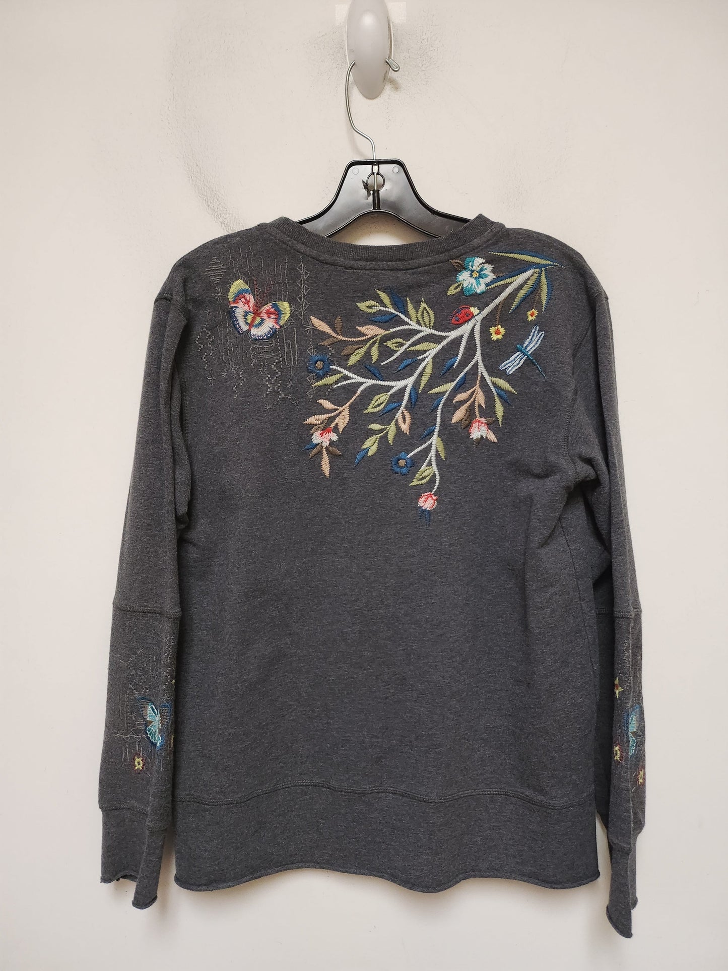 Sweatshirt Crewneck By Johnny Was In Floral Print, Size: S