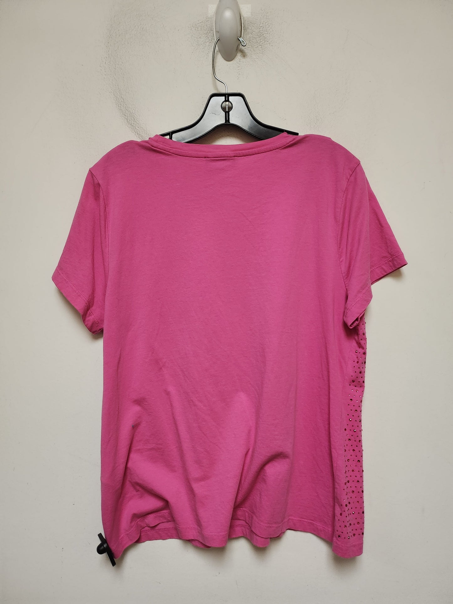 Top Short Sleeve Basic By Dkny In Pink, Size: L