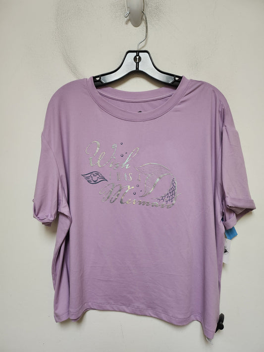 Top Short Sleeve Basic By Walt Disney In Purple, Size: Xl