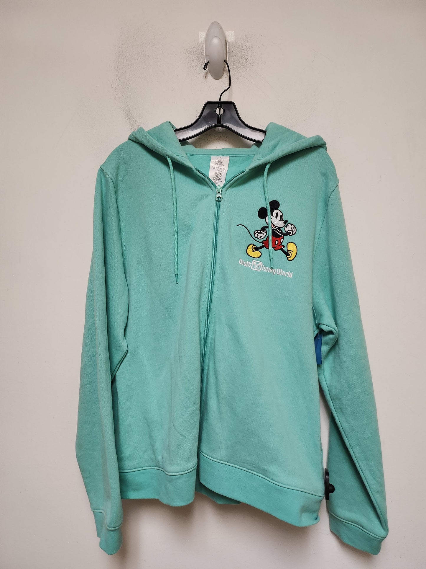 Sweatshirt Hoodie By Walt Disney In Teal, Size: Xl