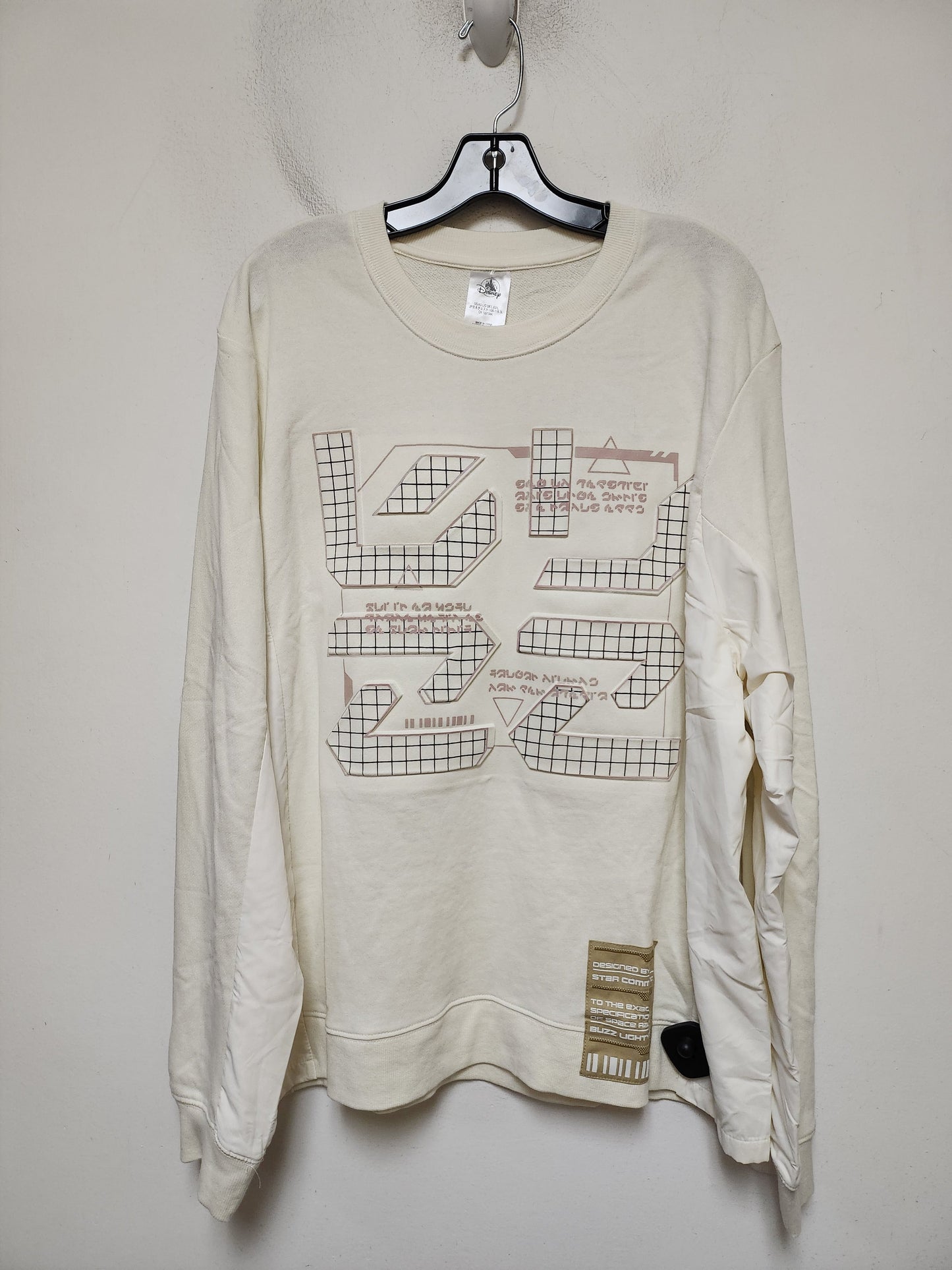 Sweatshirt Crewneck By Walt Disney In Cream, Size: L