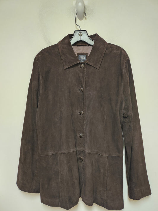 Jacket Other By Eileen Fisher In Brown, Size: L