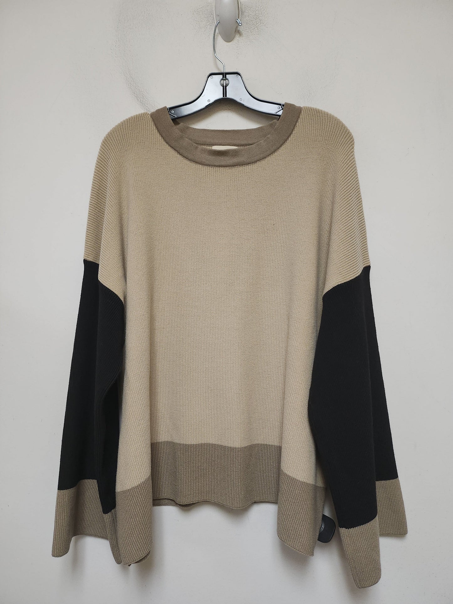 Sweater By Bibi In Black & Tan, Size: L