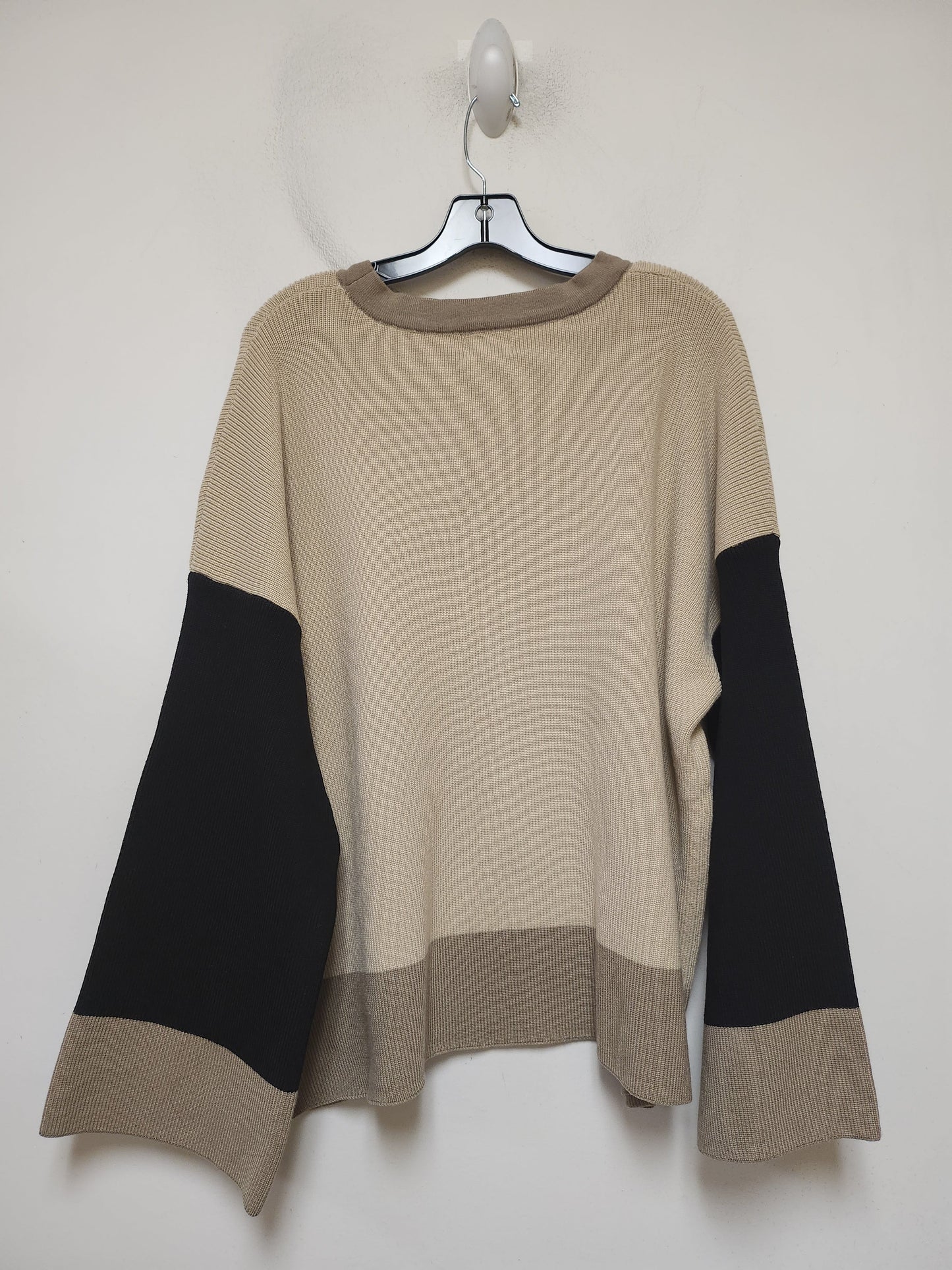 Sweater By Bibi In Black & Tan, Size: L