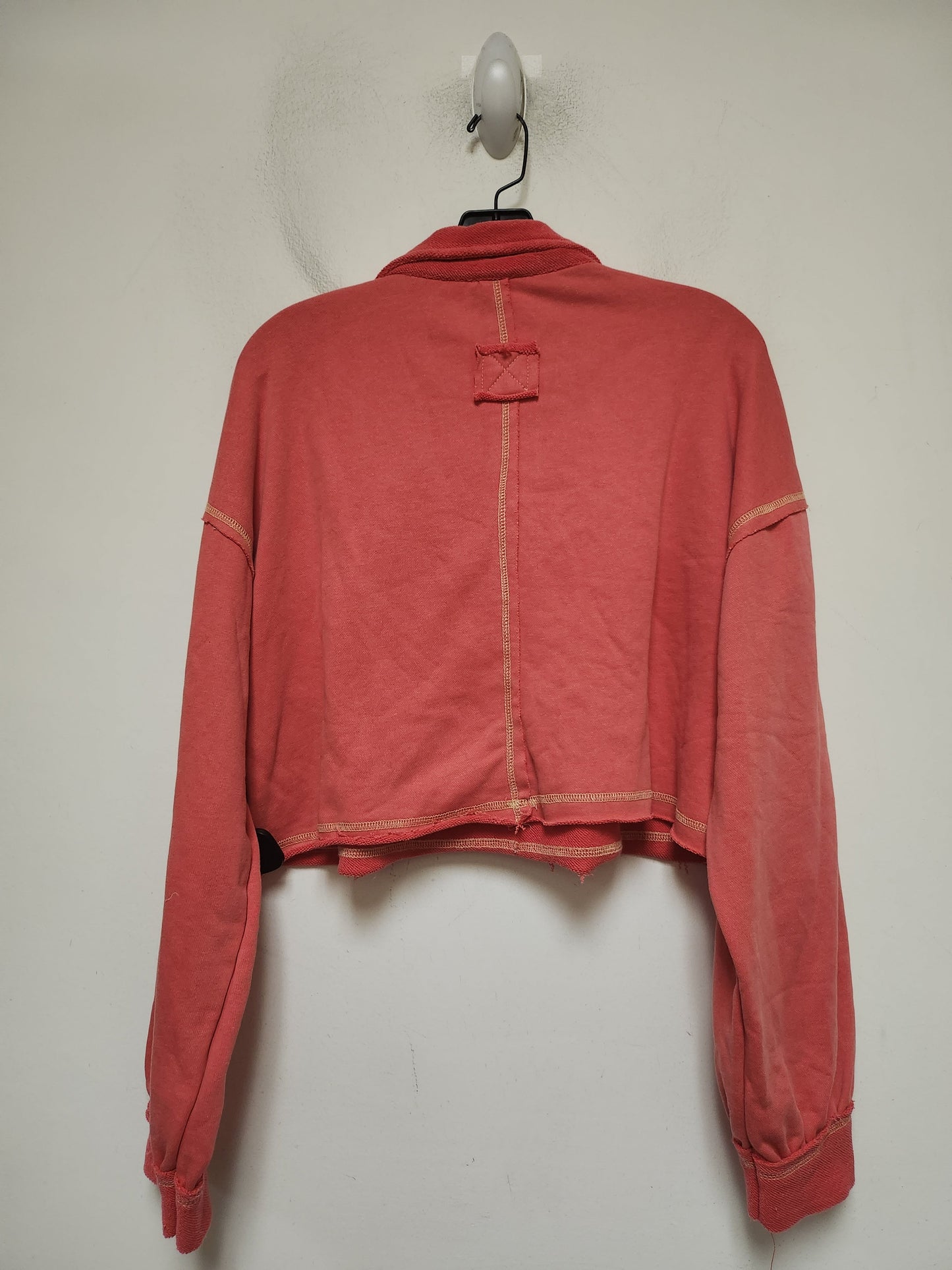 Top Long Sleeve By Pol In Coral, Size: L