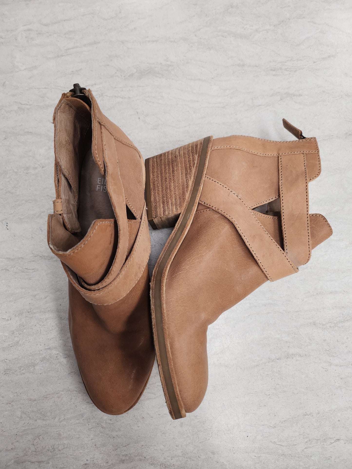 Boots Ankle Flats By Eileen Fisher In Tan, Size: 8.5