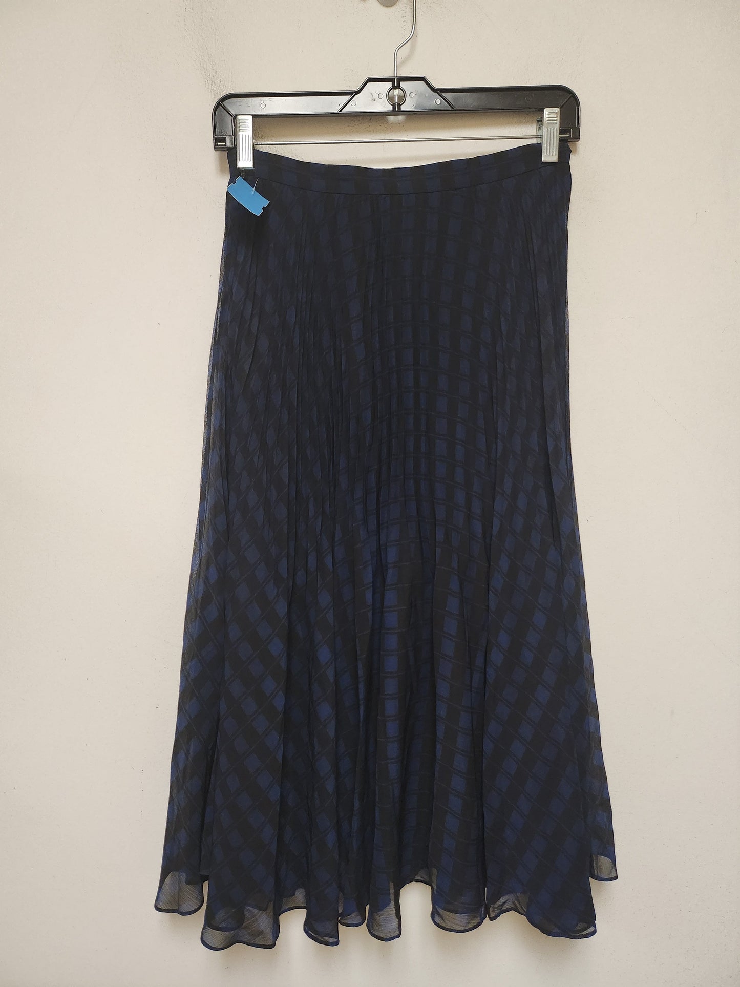 Skirt Midi By Club Monaco In Black & Blue, Size: 0