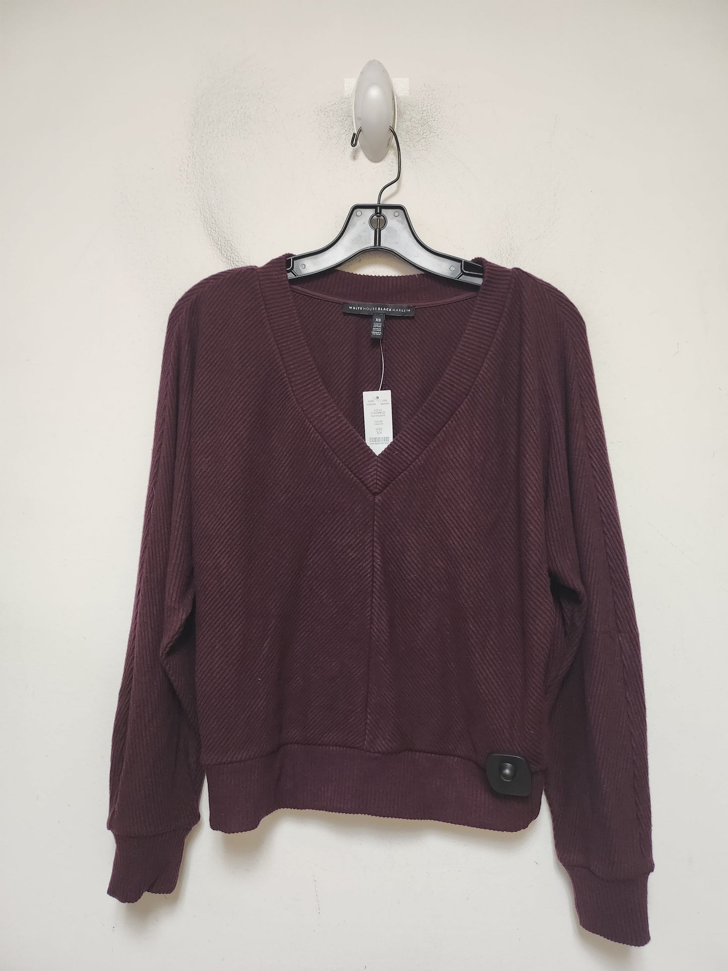 Top Long Sleeve By White House Black Market In Purple, Size: Xs