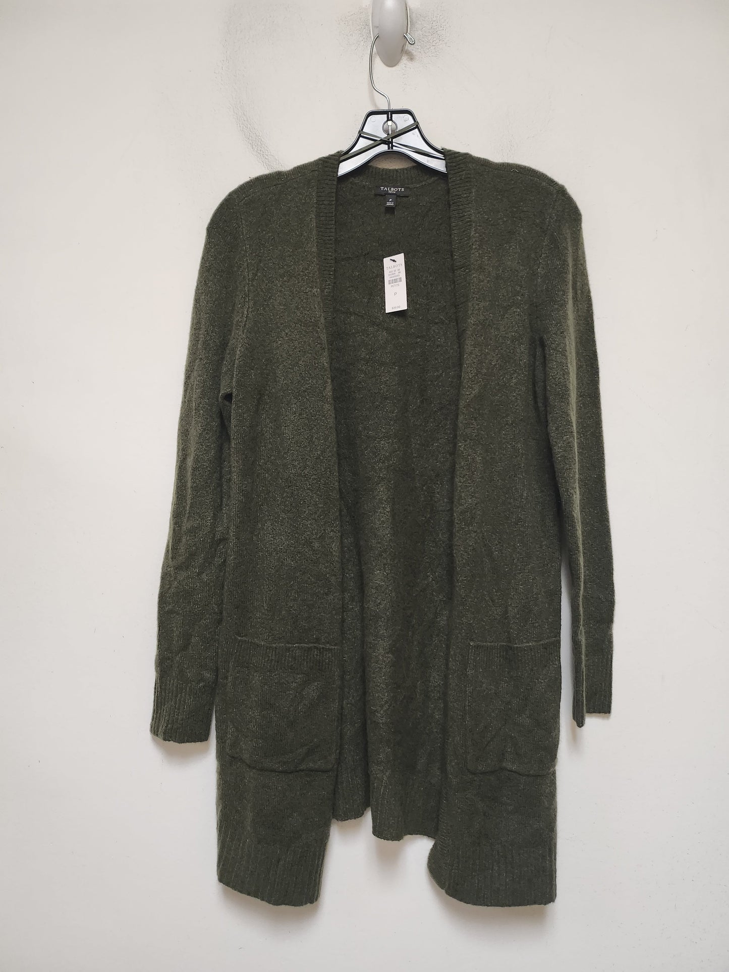 Sweater Cardigan By Talbots In Green, Size: Sp