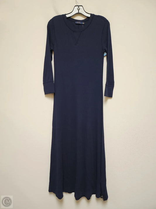 Dress Casual Maxi By Polo Ralph Lauren In Blue, Size: M