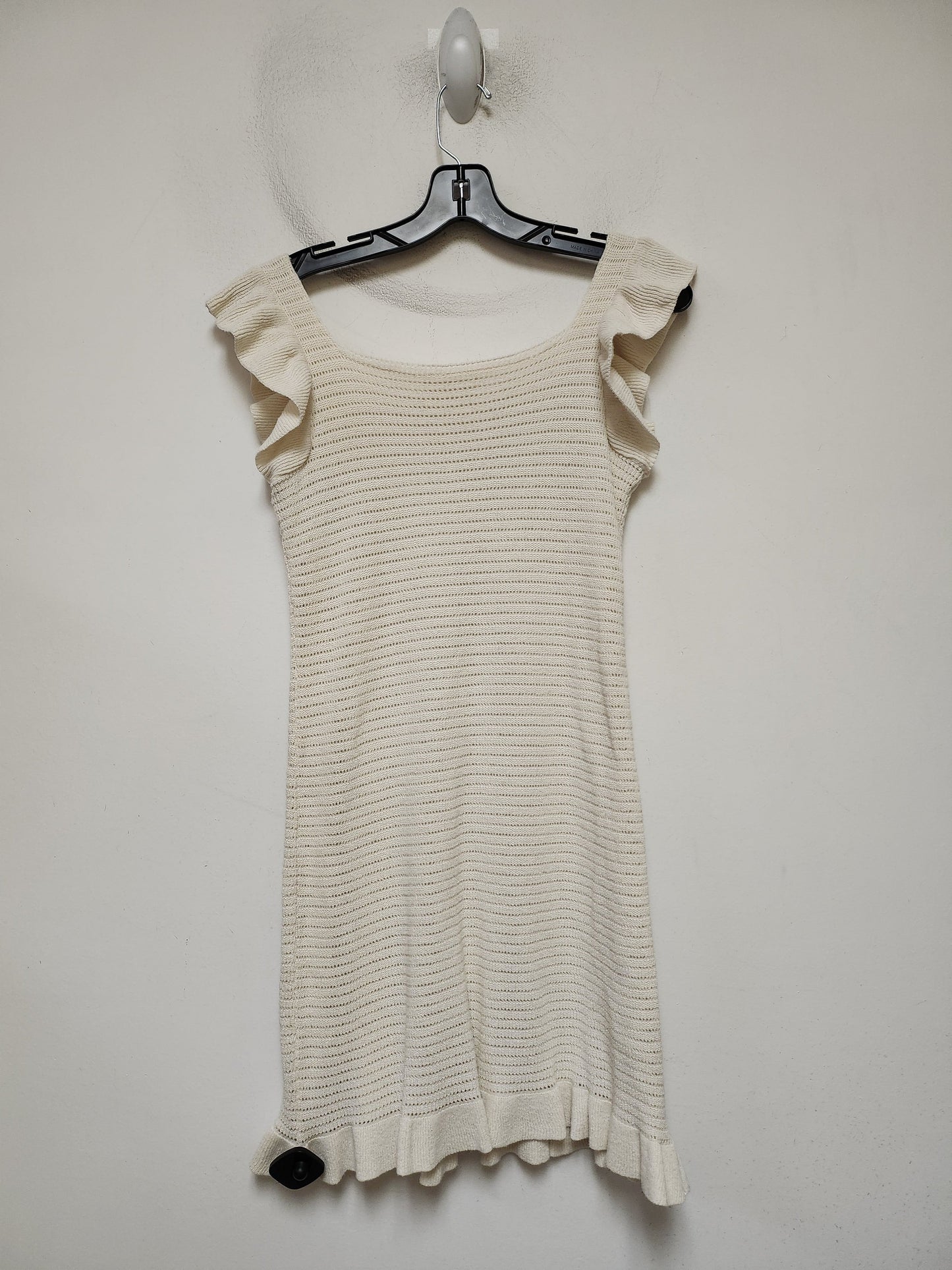 Dress Casual Midi By Anthropologie In Cream, Size: M